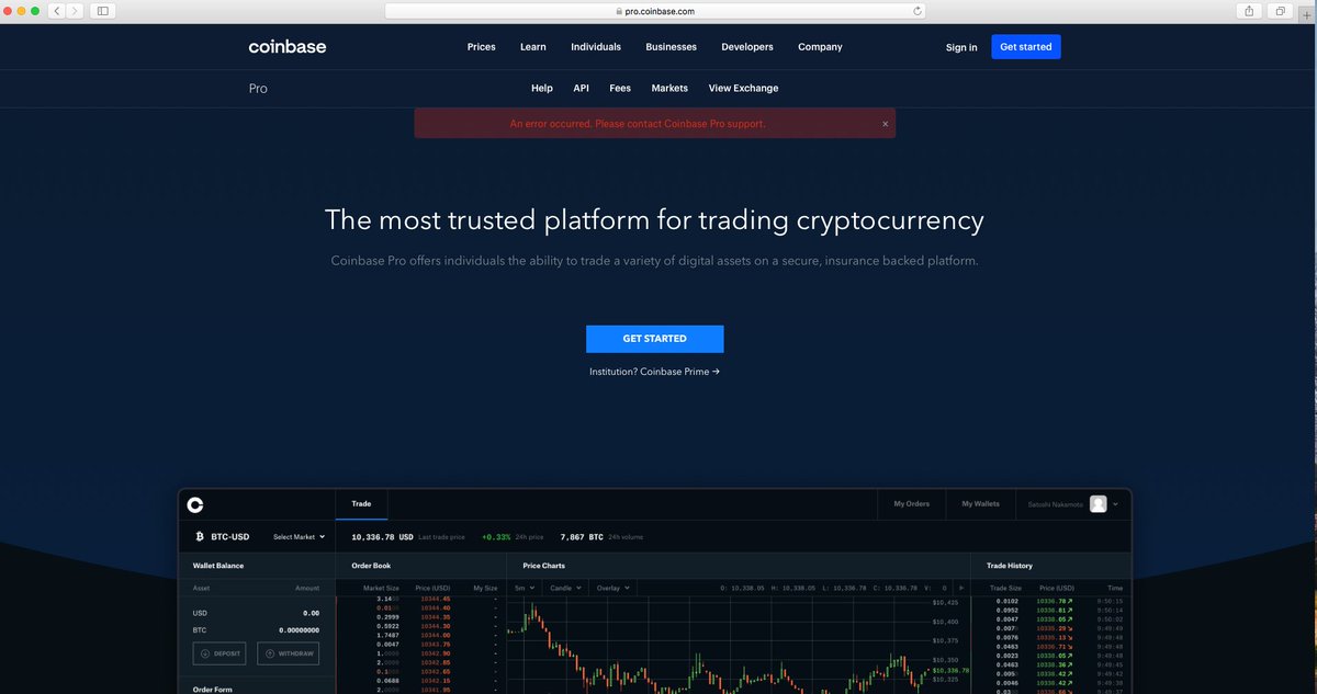 CryptoPokerKing's tweet photo. @CoinDesk What is up with this nonsense from @CoinbasePro https://t.co/Ed7RfGs3EC