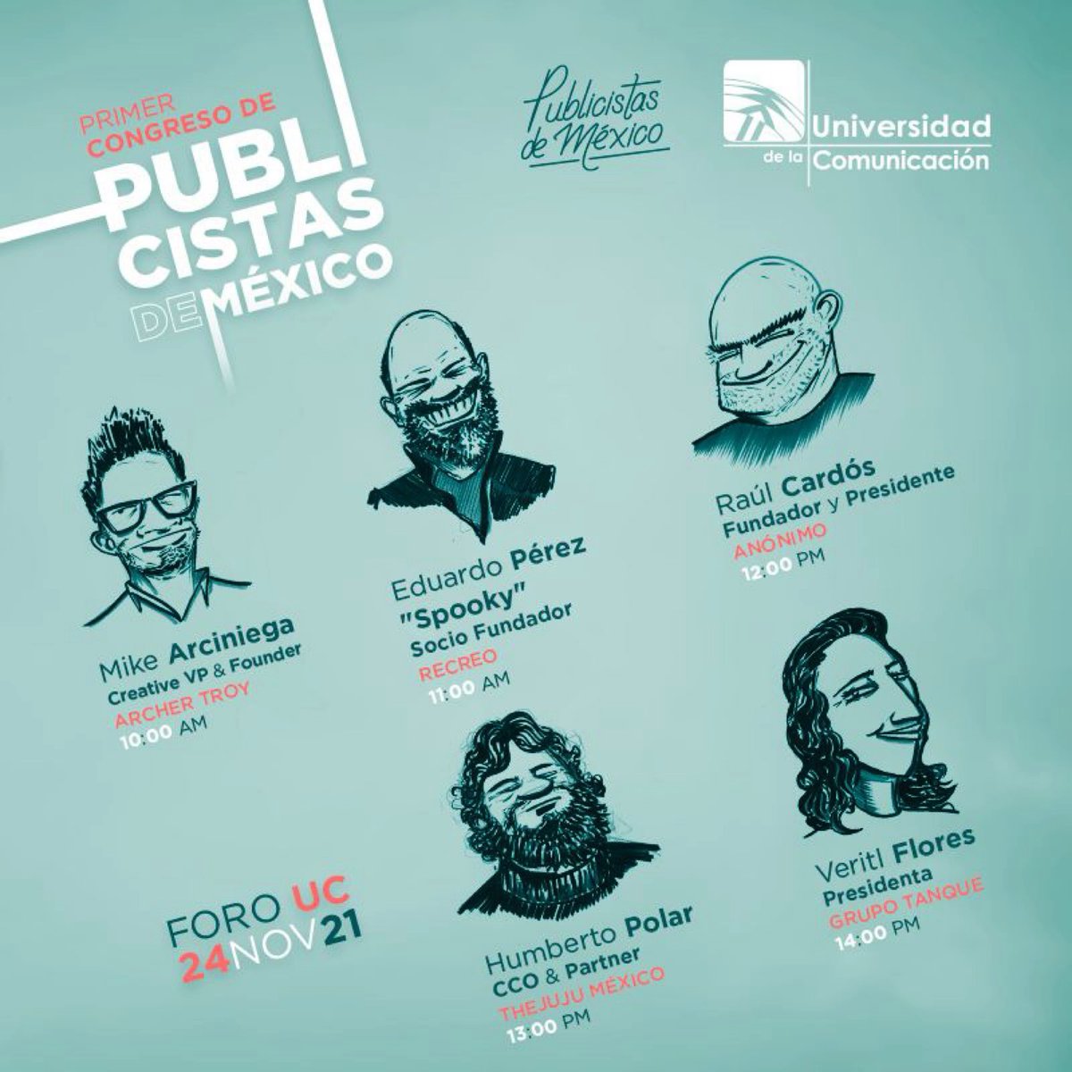 La Licenciatura en #PublicidadUC y Publicistas de México te invitan a ser parte del primer: CONGRESO DE PUBLICISTAS DE MÉXICO.

🗓 24 de noviembre en el Foro UC. (Zacatecas 120 colonia Roma).
Donde contaremos con grandes invitados del gremio.🤩
#PublicidadUC #CreeEnTusIdeas