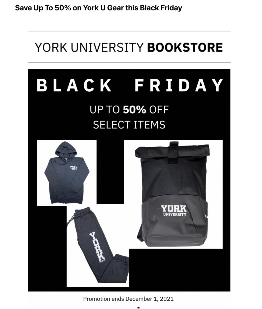 Black Friday deals <a href="/YorkUBookstore/">York U Bookstore</a>