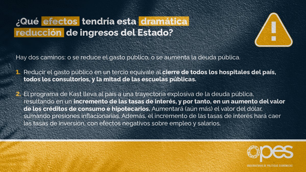 OpesChile's tweet photo. 🚨Hay que decirlo con todas sus letras. Kast es un peligro para nuestra economía🚨 https://t.co/wMaNTfHFLs