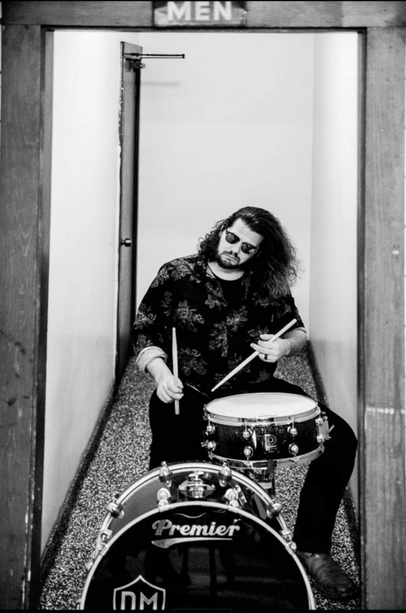 RossMusick's tweet image. When the professional band pics come back and you feel cooler than you have any business feeling...

#ButForReal #PremierDrums