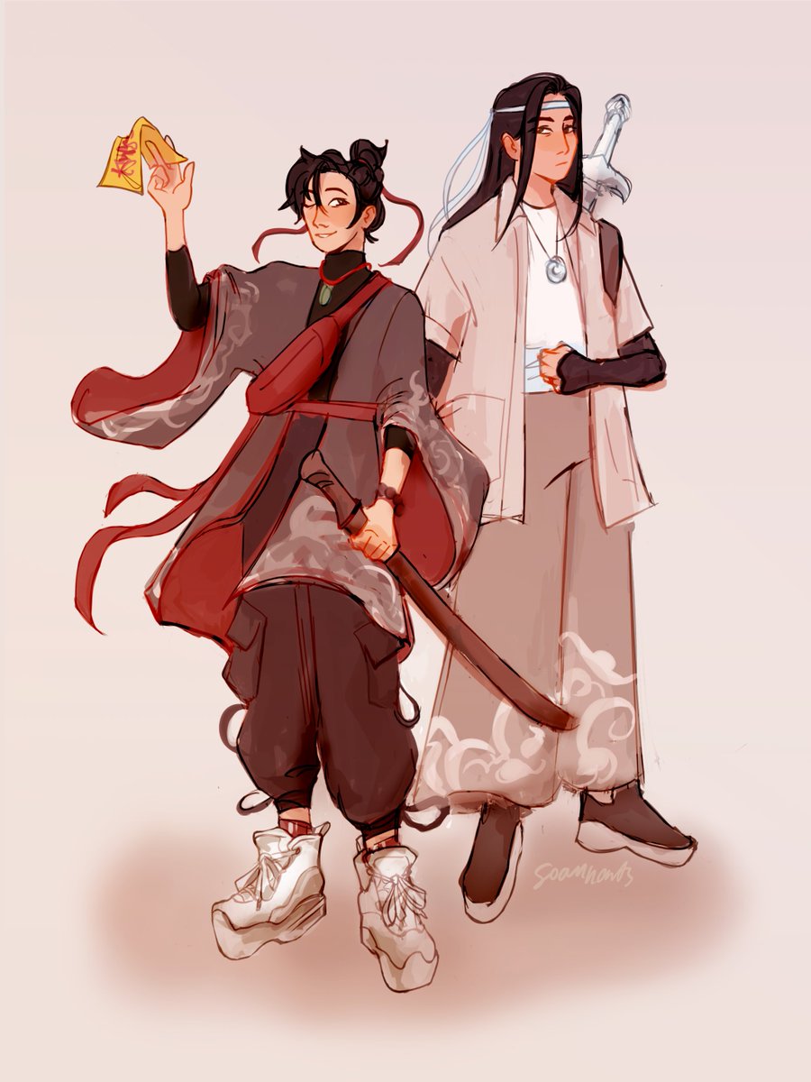 soannarts's tweet photo. i just think modern cultivation aus are kinda neat #mdzs #魔道祖师 https://t.co/3TYnu4274o