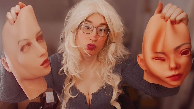 My #roanyer May and Emily female mask. They fit me horribly so I only wear them with filters  #femalemask<a href="/tag/roanyer"class="tags">#roanyer</a><a href="/tag/traps"class="tags"><span>#traps</span></a><a href="/tag/sissy"class="tags"><span>#sissy</span></a><a href="/tag/tgirl"class="tags"><span>#tgirl</span></a><a href="/tag/crossdresser"class="tags"><span>#crossdresser</span></a><a href="/tag/crossdressing"class="tags"><span>#crossdressing</span></a>