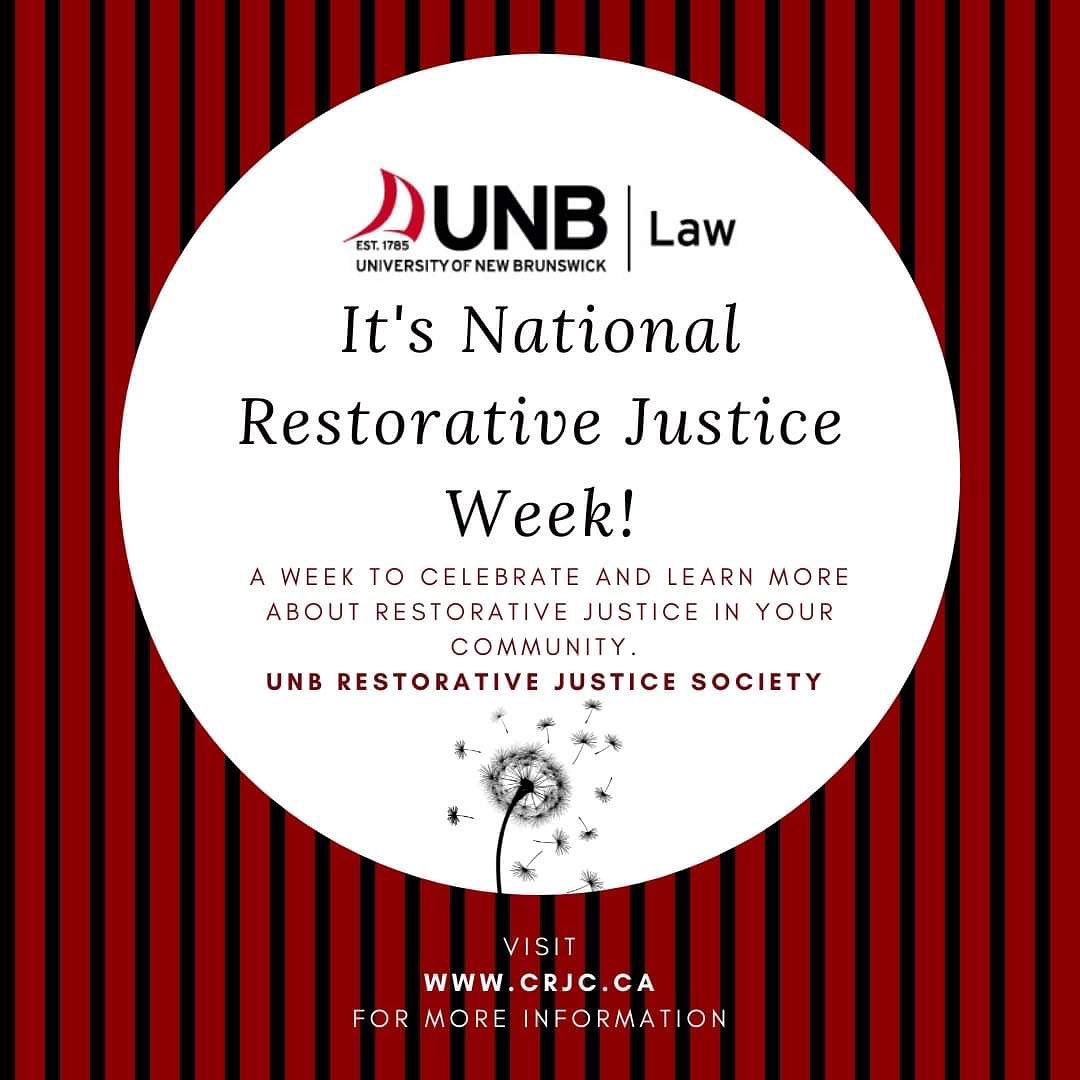 UNBLaw_RJS's tweet photo. It’s National Restorative Justice Week!!! How has RJ impacted you?! https://t.co/sxmt074Ayz