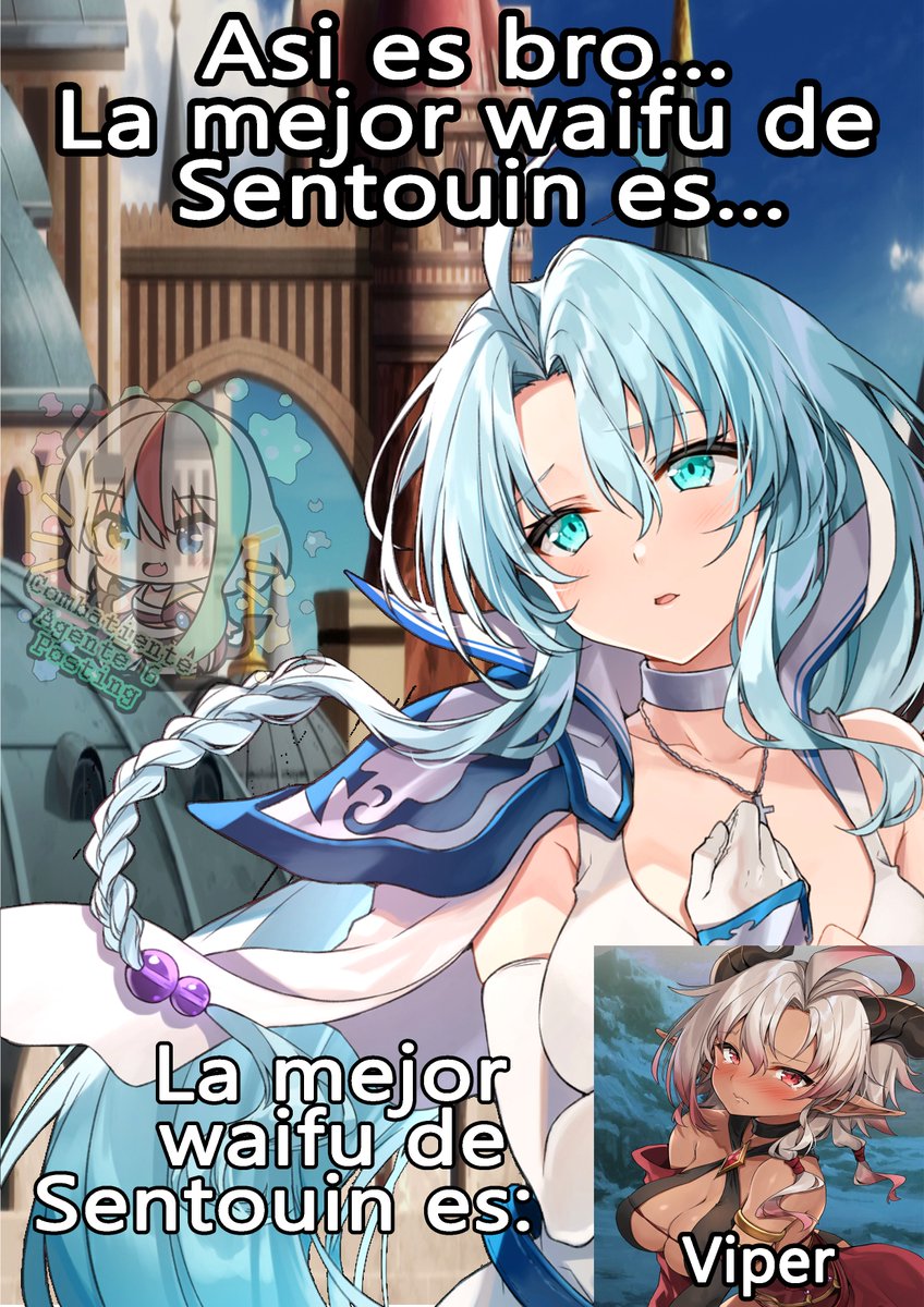 Nivek09Hero's tweet photo. Viper es la mejor B)
#Sentouin #Sentoin #Ayudanosequeponer #DioshamuertoPeroAunSeRieDENosotros https://t.co/8DRcacUHNm