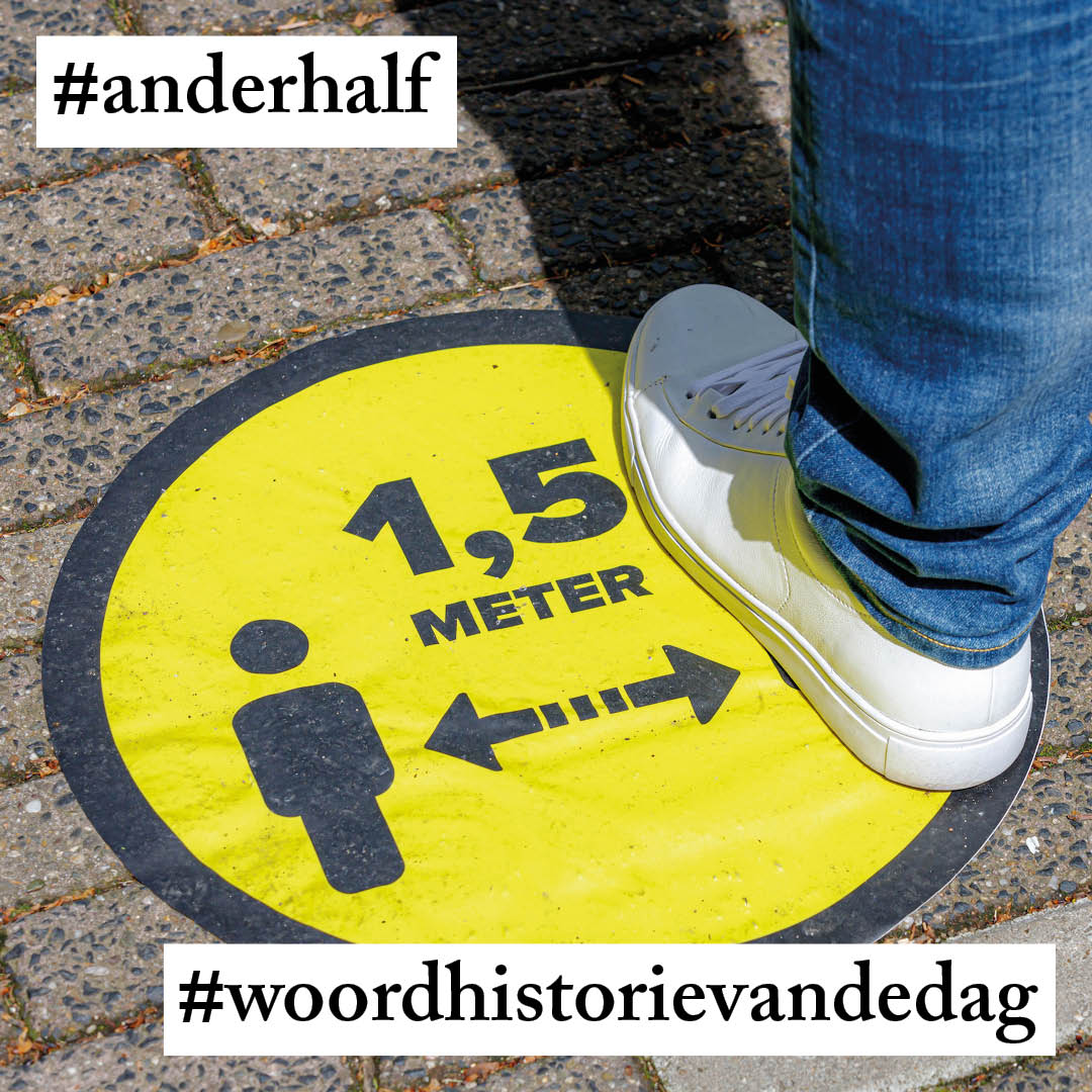 woordhistorie's tweet photo. #Anderhalf volgt een oude manier van tellen. Nu zeggen we bij halve getallen eerst het laagste aantal zoals #tweeëneenhalf. Maar #ander betekende hier 'tweede' en dus zeg je eigenlijk 'het tweede (getal) half'. Vroeger bestonden ook #derdehalf, #vierdehalf etc. voor '2,5', '3,5'. https://t.co/RDrxaqeFNx