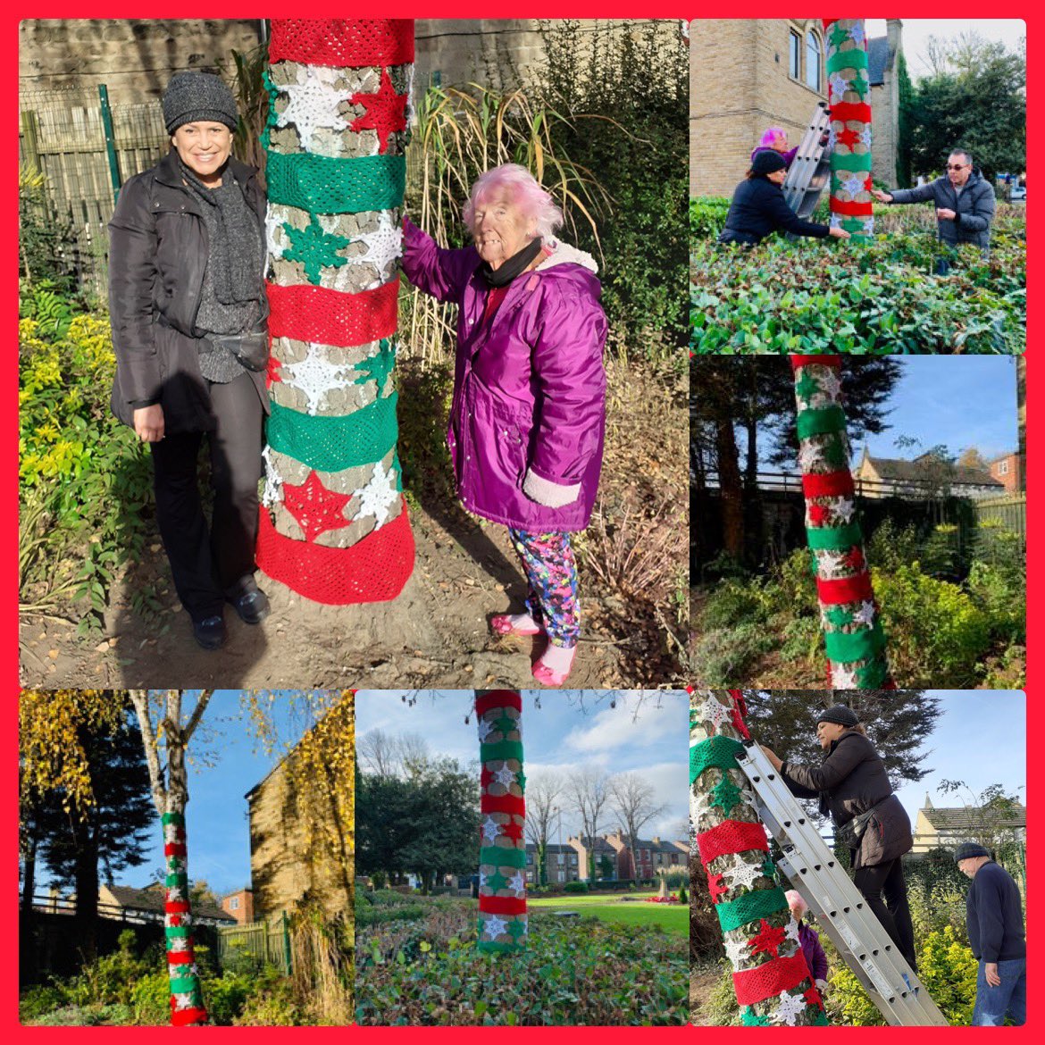 HSODarren's tweet photo. The Horbury Yarn Bombers have been hard at it! https://t.co/6BJUti0ifp