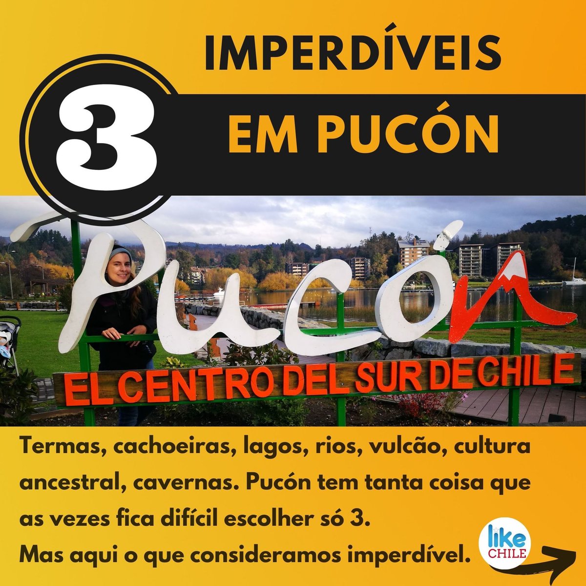 likechile's tweet photo. VOCÊ CONHECE PUCÓN?☺

Temos um post com todas as dicas e lugares que visitamos e conhecemos, tudo com vídeo porque merece 😍

👉https://t.co/vWPVLViys8

#LikeChile #Pucón #VulcãoVillarrica #OjosDelCaburgua #PucónParaBrasileiros #TermasGeometricas #Chile https://t.co/fKCmwRqX4o