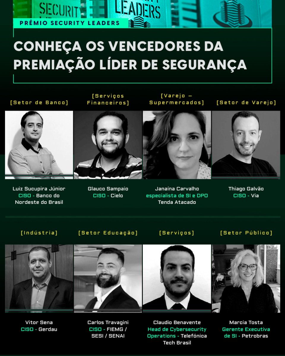 decisionreport's tweet photo. Prêmio Líderes de Segurança 2021: confira todos os vencedores de cada categoria.
https://t.co/JACrUB6KB5

#securityleaders #nacional #premio #segurança #cyber https://t.co/IIKaJtNEO1