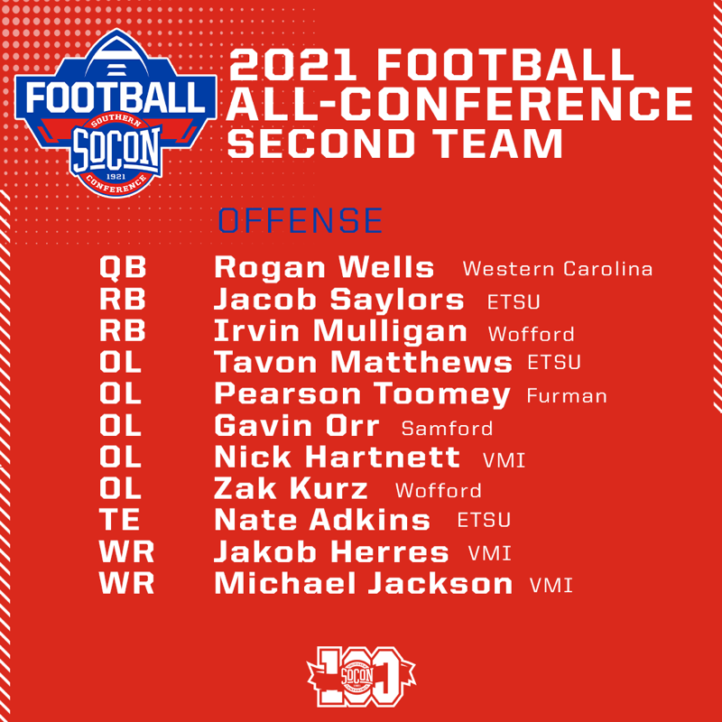SoConSports's tweet photo. The 2021 #SoConFB Coaches All-Conference teams have been announced!🤩⤵️

#SoConFB🏈