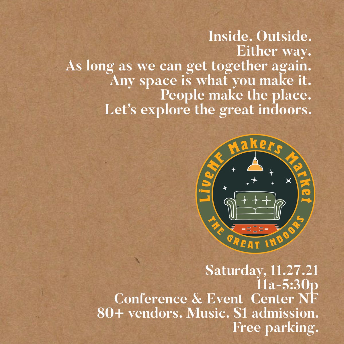 Any space is what you MAKE it. See you all on #SmallBusinessSaturday at the #LiveNF Makers Market presented by <a href="/FindYourNiagara/">Discover Niagara</a>