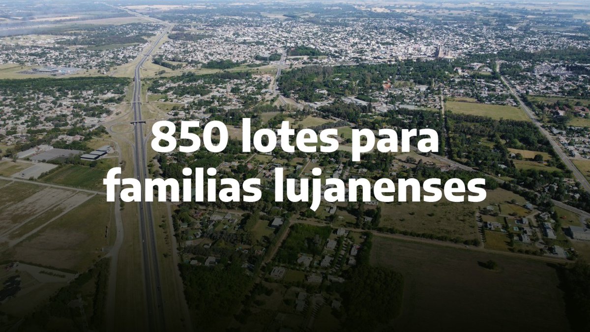 LeoBoto's tweet photo. 850 LOTES PARA FAMILIAS LUJANENSES 

Presentamos al Concejo Deliberante un proyecto para la creación de 850 lotes con servicios que serán destinados a vecinas y vecinos de Luján. https://t.co/FCzNSuiY1x