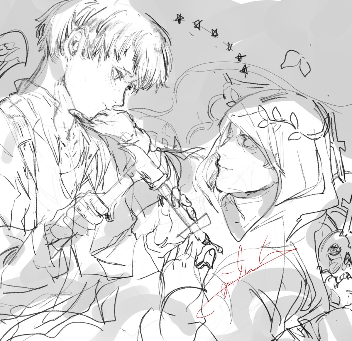 絆 ラフ 