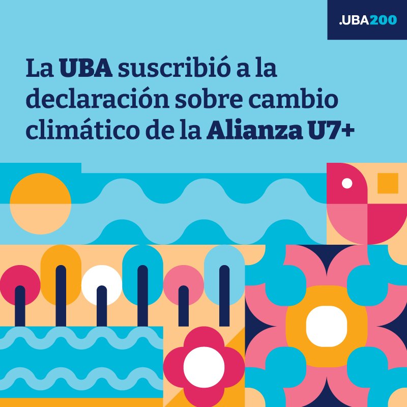 🌎La UBA suscribió a la declaración sobre cambio climático de la Alianza U7+, integrada por universidades de distintos países del G7.

👉uba.ar/#/noticias/3412