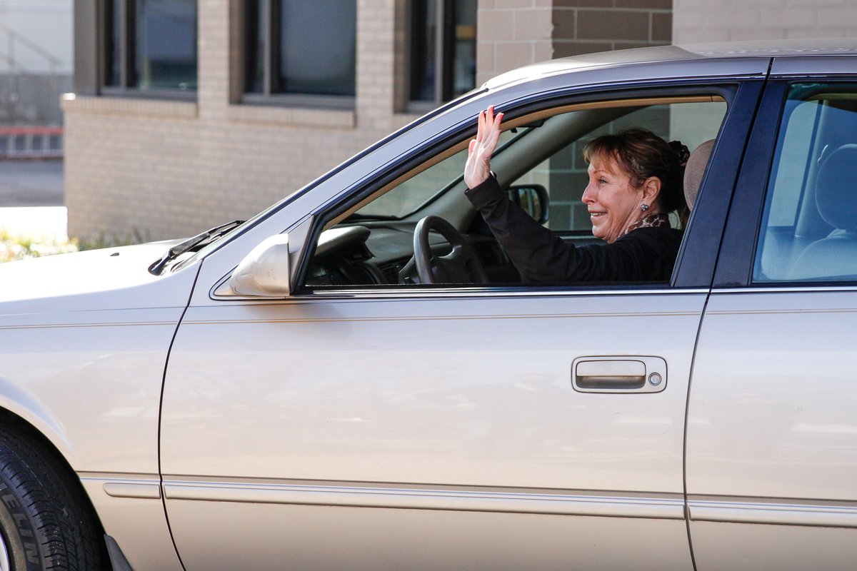 HannahMcDonald's tweet photo. A car (at no cost) drove off the lot today at Goodwill. The Toyota Camry was gifted to an employee who has put in some serious miles. For 5 years, Sharon Larocque has walked several blocks a day to a shuttle to get to her job. Now she has more freedom @giveit2goodwill @NC5 https://t.co/tZlaGozq3C