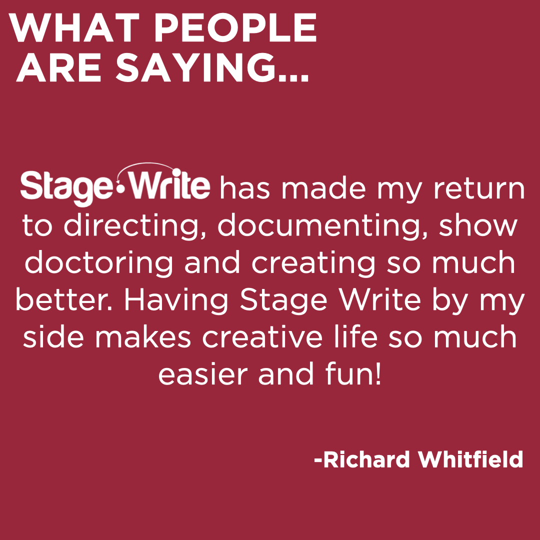 StageWriteApp's tweet image. Stage Write Software is here to make your creative process much more enjoyable for everyone! 

Thank you to Richard for these kind words! We're so glad you're enjoying Stage Write!

#stagewritesoftware #stagewrite #digitalmaterials  #virtualstage #unlimitedcreativity