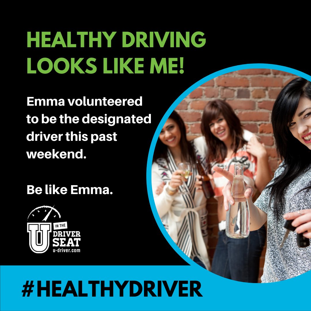 UDriverSeat's tweet photo. Be the one that makes safe driving ๐choices. Make a plan๐ฌ before a night out and designate a driver. #designateddriver #drivesober #healthydriver https://t.co/h9agwCI0qm