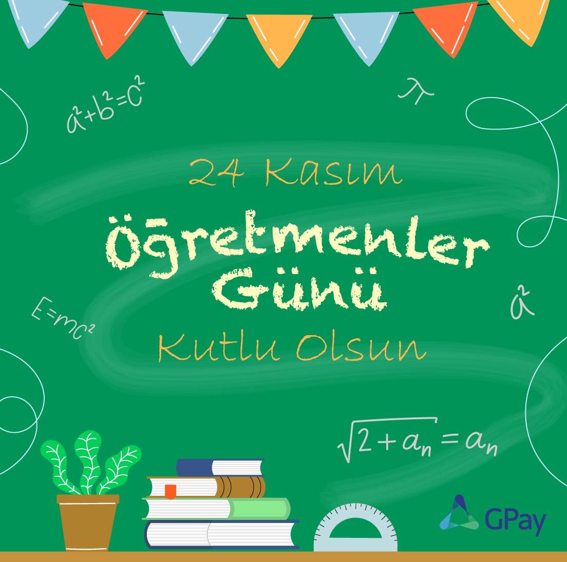 Bilgilerini, sevgi ve özveriyle hayatımıza yerleştiren tüm öğretmenlerimize şükran borçluyuz. Tüm öğretmenlerimizin, öğretmenler günü kutlu olsun! 📚👩‍🏫👨‍🏫 
#GPay #24kasımöğretmenlergünü