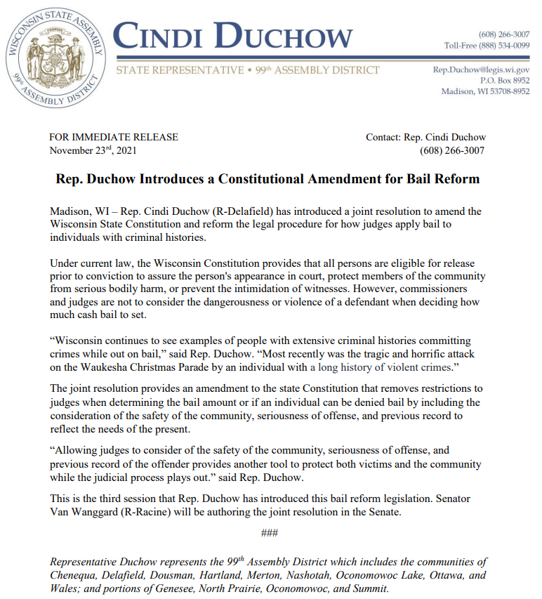 Rep. Cindi Duchow tweet media