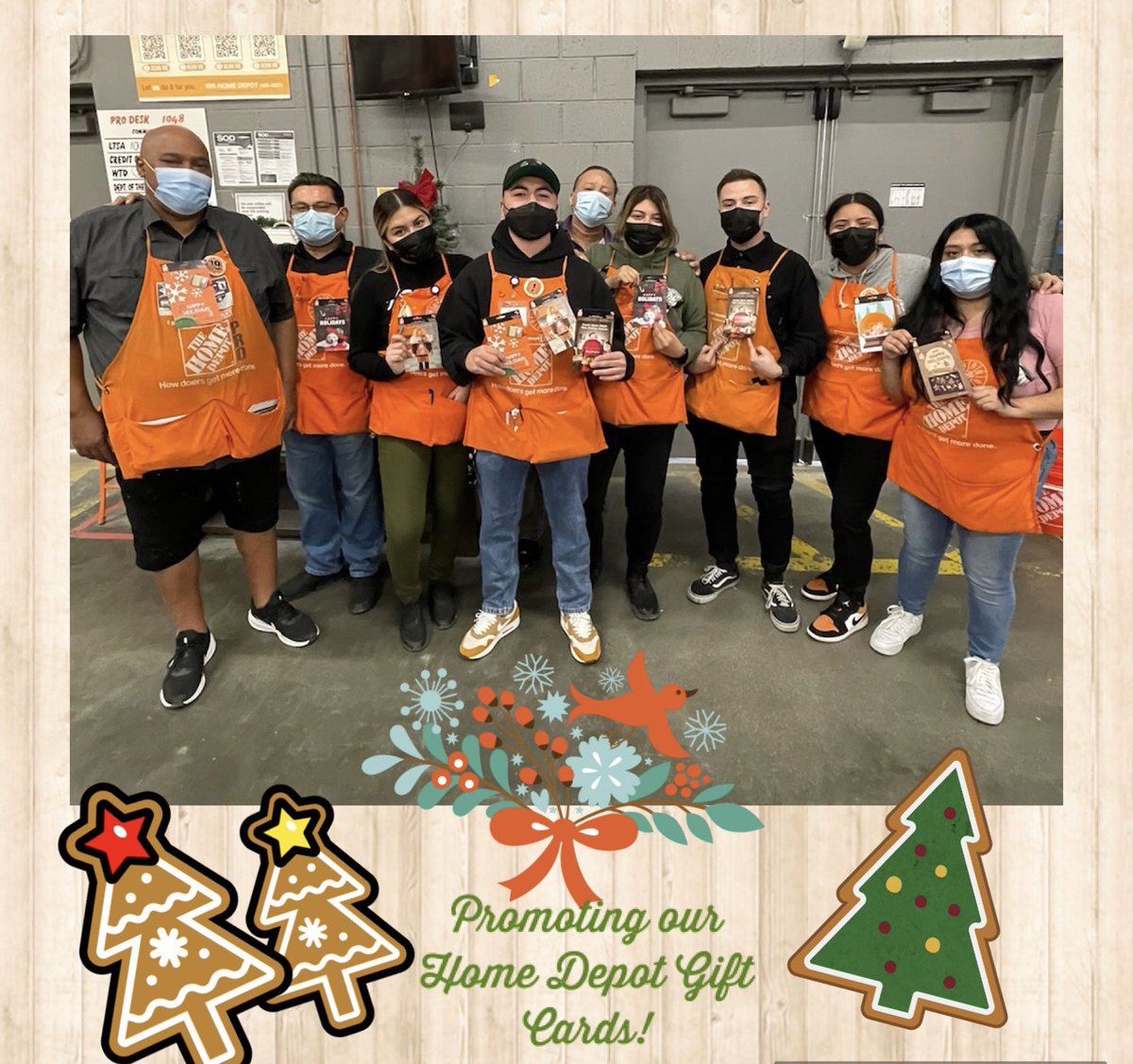 Here @The Wilshire Union Home Depot our #ProDesk is making sure Holidays are bright with a Home Depot Gift Card! With a variety of designs and an E-gift option we’re making Gift Shopping a breeze 🎁🎄