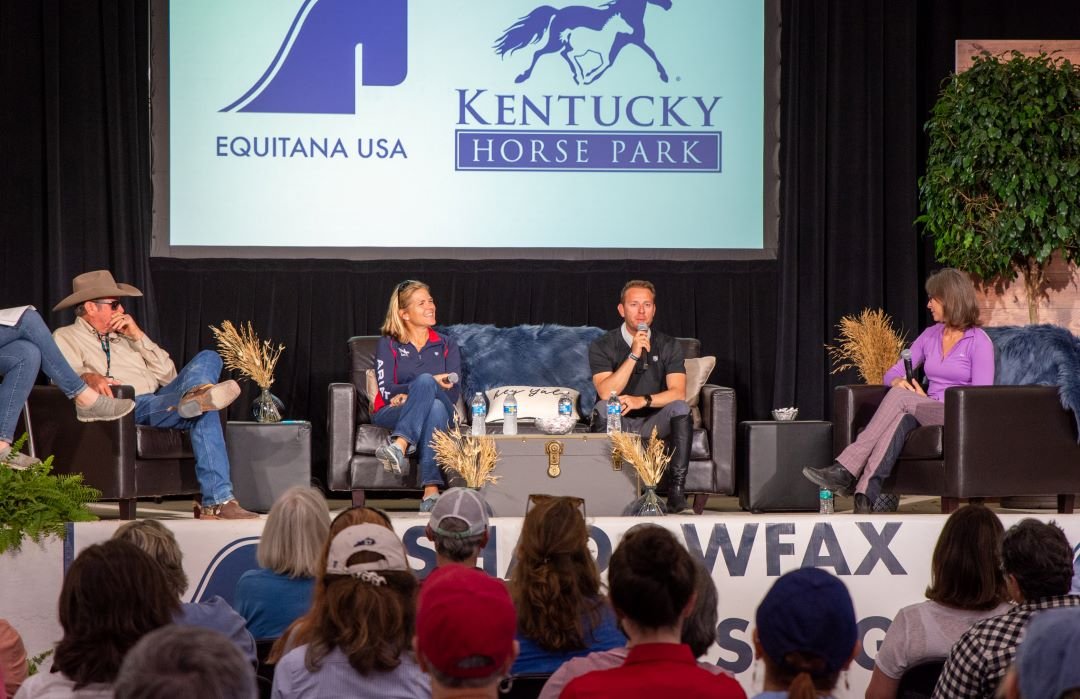 equitanausa's tweet photo. Check out this snapshot from the EQUITANA USA 2021 “The Lost Art of Horsemanship” panel.
Want to be the first to know about any upcoming EQUITANA USA announcements? Sign up for our Newsletter, launching early 2022, here! https://t.co/wgN8MzV5gY https://t.co/OUzsk2FFeT