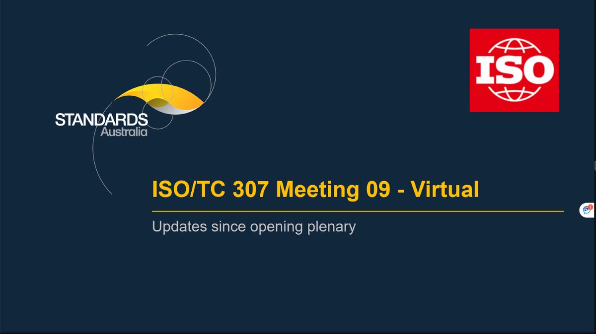 gverdian's tweet photo. Closing Plenary of @isostandards ISO/TC 307.
Great week with experts attending from all over the world.
Look forward to working on the Blockchain Interoperability Framework in WG7 with fellow experts as the Convenor.
#BlockchainISOStandard #Blockchain #ISO #Standards #TC307 https://t.co/DS3zopwFL5