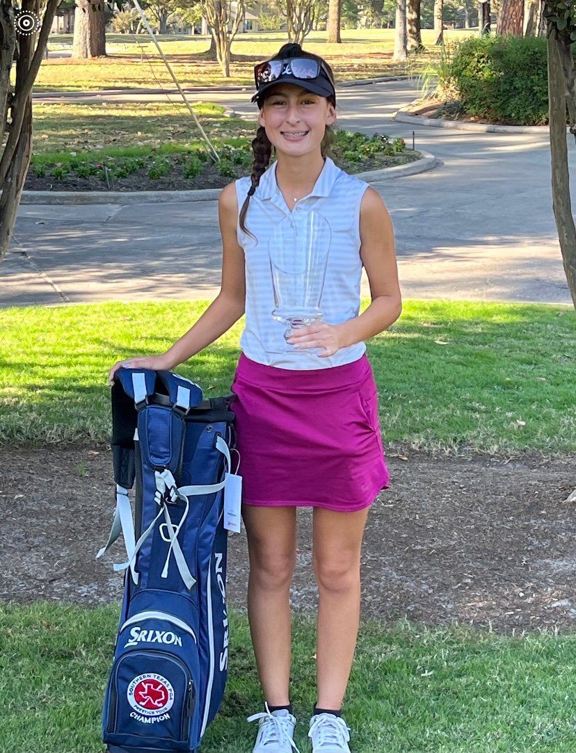 KleinCain_Golf's tweet photo. Big CONGRATS to Zoë Hobbs for being the @STPGAJuniorGolf Prestige Tour Gobble Classic Champion! 🏆 Zoë won by 5 strokes at the always challenging Walden on Lake Conroe! 🏌‍♀️ #ReignCain @CAIN_ATHLETICS https://t.co/StdUNedftE
