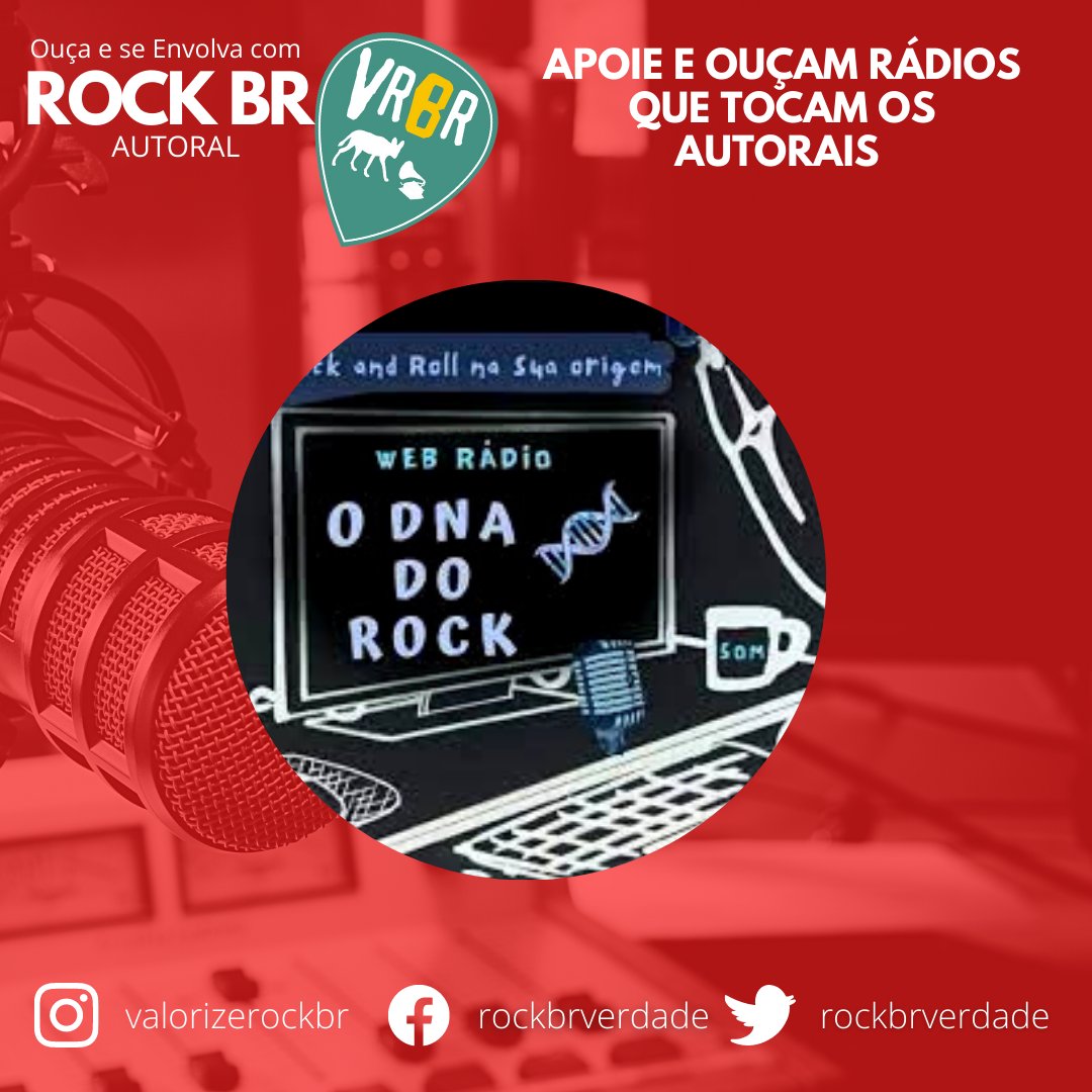 Mais uma rádio que apoia o Rock Br Autoral!🎼🎙

Hoje é dia da "Web Rádio O DNA DO ROCK" Sempre apoiando novas bandas e o Rock Autoral! Prestigie a programação, siga e compartilhe!!! 🤘👊

Insta: @odnadorock

#rockautoral
#rockbr
#radioswebrock