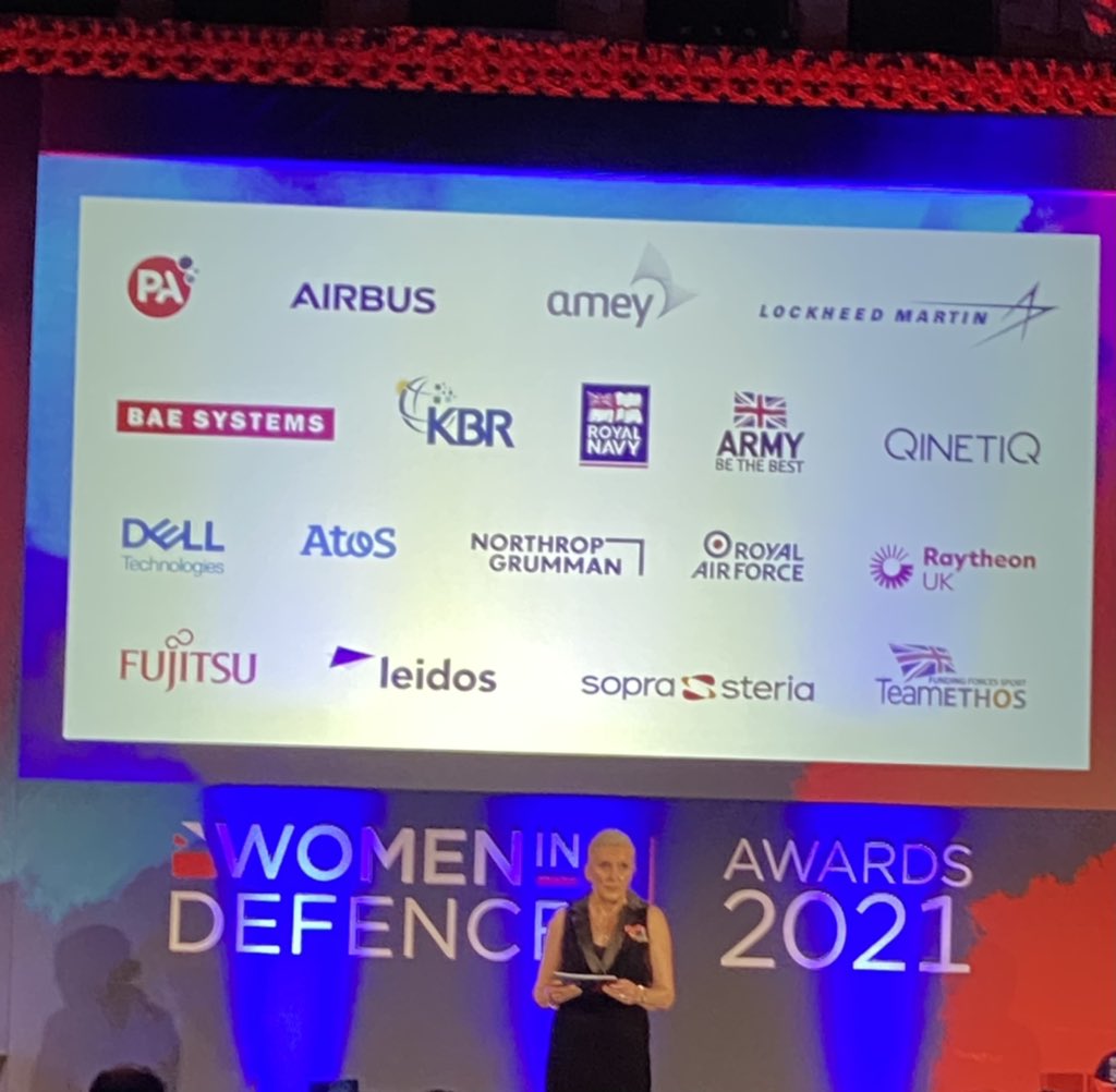 joetheridge's tweet photo. Great to see Fujitsu’s name on the screen of sponsors for the #womenindefenceawards #womenindefence #WiDawards2021
@Fujitsu_Defence https://t.co/7jmbF6Wffd