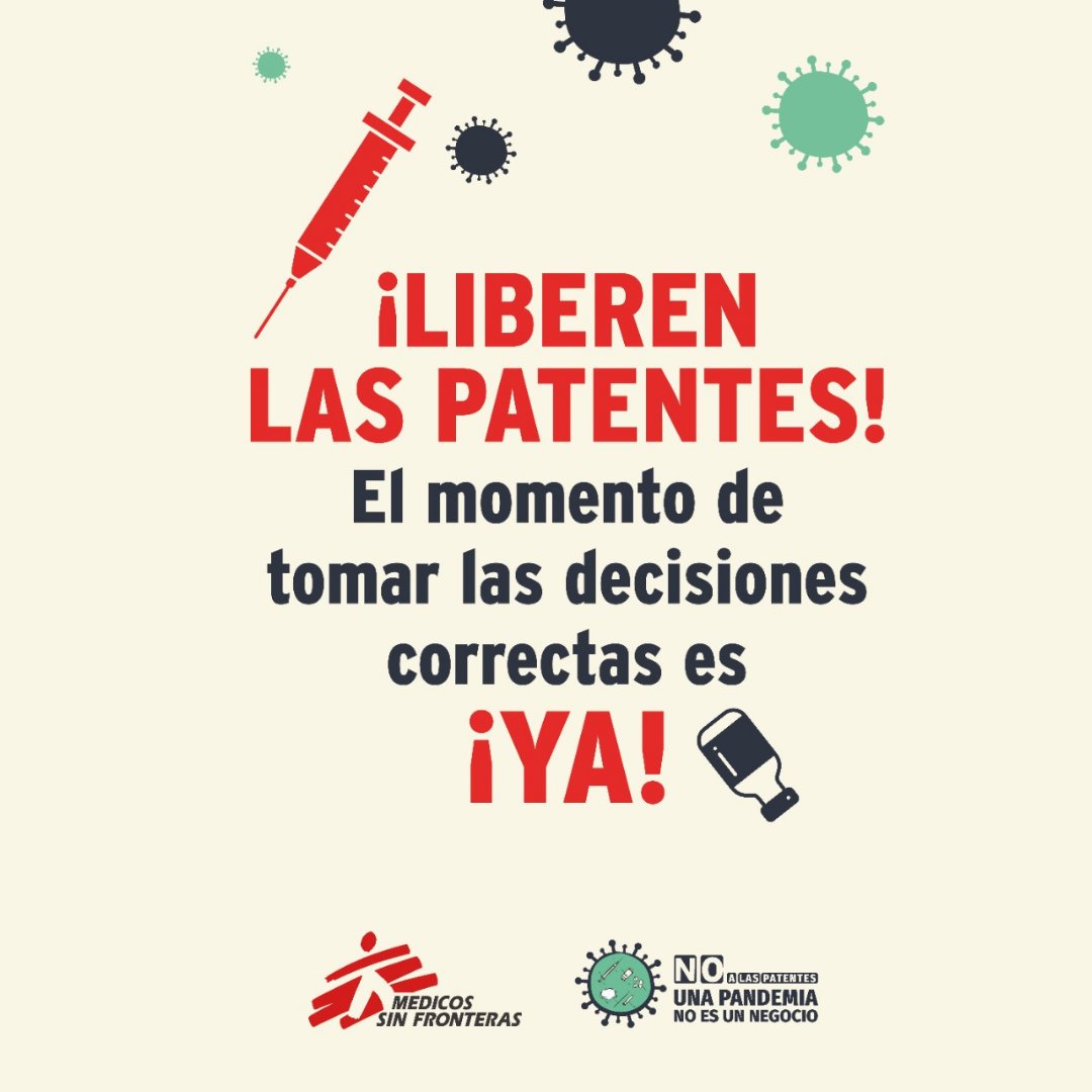 MSF_Argentina's tweet photo. En una pandemia, la inacción = muerte. 4 millones de personas han muerto desde que se propuso que se #LiberenLasPatentes sobre las herramientas médicas contra el COVID-19. A pesar de esto, aún hay países que la bloquean. 

¡RT para presionar a los gobiernos para que actúen YA! https://t.co/cf6MtnfsQA