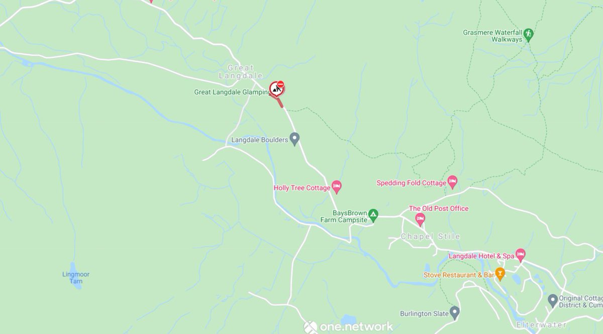 CumbriaRdWatch's tweet photo. #GreatLangdale #RoadClosure
A section of the #B5343 outside Harry's Place Farm (between Great Langdale and Chapel Stile) will be temp closed for urgent carriageway repairs from 24th November for approx 3 days. Info: https://t.co/A2OrNNbl0Z

#CumbriaRoads
Source: @CumbriaHighways https://t.co/npYsC6K2zj