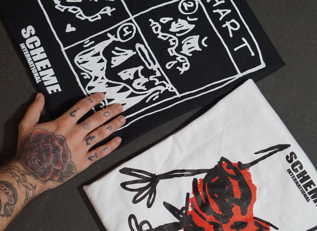 DJSCHEME_'s tweet image. New Scheme Intl x Protect The Youth collab tomorrow at 12PM EST.

LIKE this &amp;amp; REPLY “SCHEME” for a free tee &amp;amp; FB so I can get to 999 🖤✌️ GO!