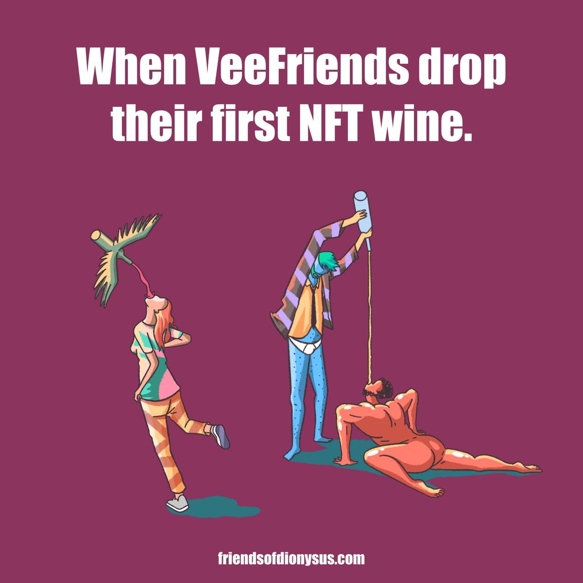 Friends of Dionysus 🍷 (@fofdionysus) on Twitter photo <a href="/veefriends/">VeeFriends</a> We'll be there <a href="/garyvee/">Gary Vaynerchuk</a>. 🍷 <a href="/veefriends/">VeeFriends</a> We'll be there <a href="/garyvee/">Gary Vaynerchuk</a>. 🍷