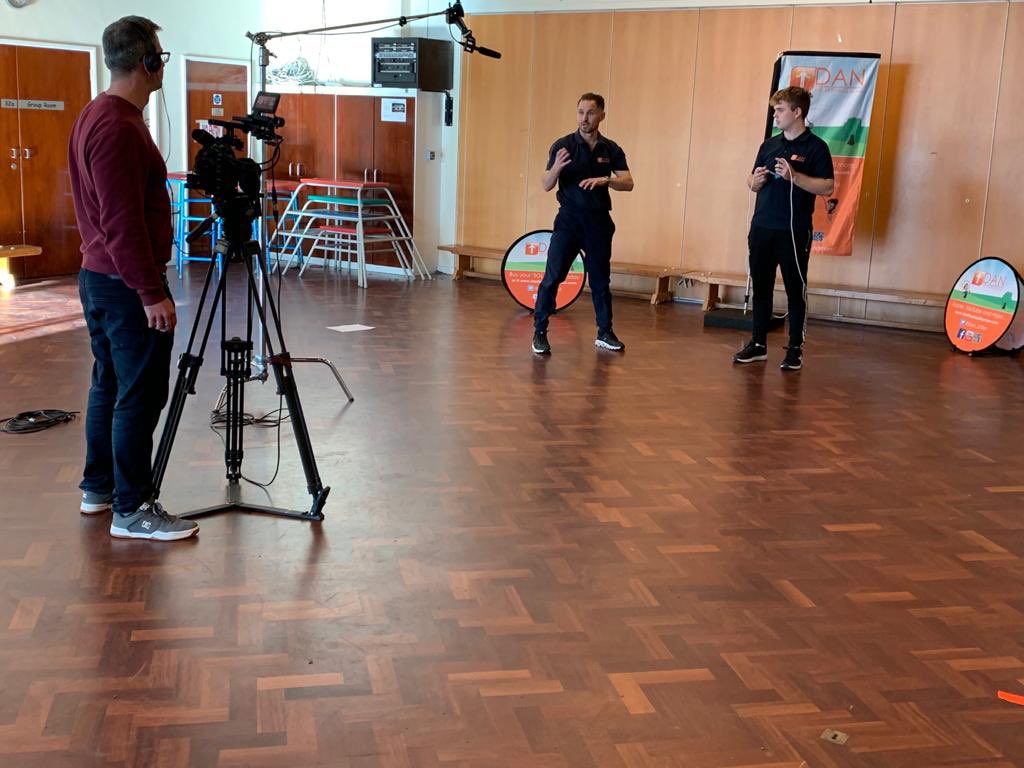 Dan_DTSM's tweet photo. Yesterdays filming was oh so fun. We’ve such a fab #teamdtsm which we are really proud of … you won’t have to wait too long for the new videos #learnskipsmile #ropestopupils #ropestoschools https://t.co/T5wIASE90s