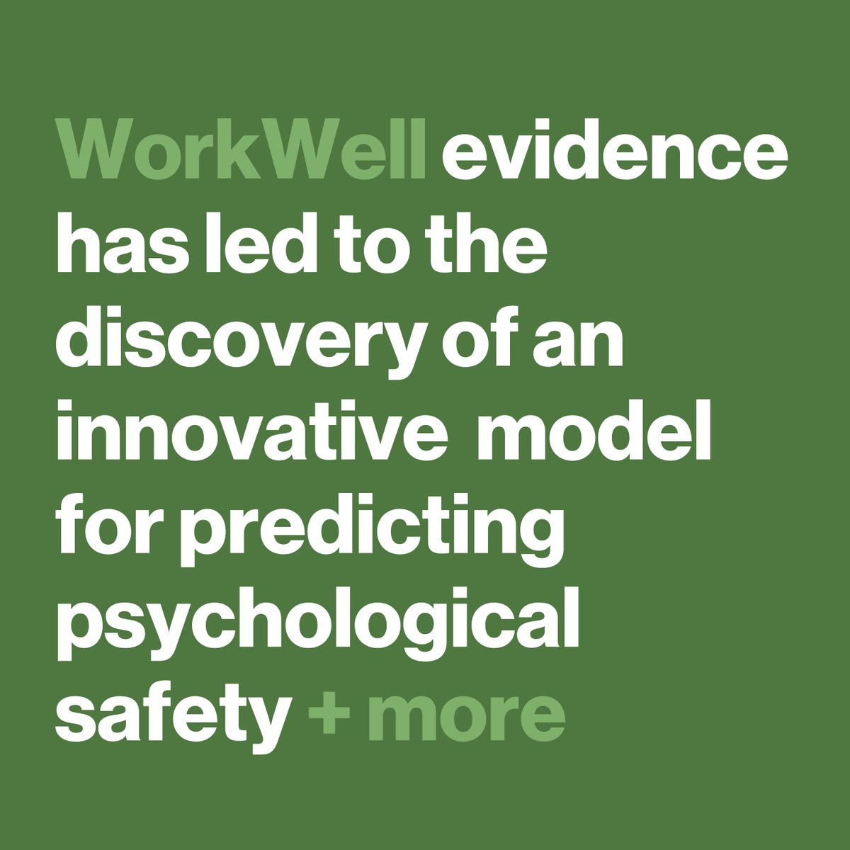 WorkSafe_Vic's tweet photo. Evidence shows #WorkWell has generated a strong understanding of what works to influence change at the systems-level to create mentally healthy workplaces. Read the report & share in our insights & latest discoveries here: https://t.co/hPbyr4EbmH
#WorkWellWednesday https://t.co/rIv6Hl6C7P
