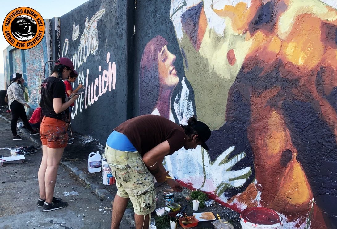 MVDAnimalSave's tweet image. Veníamos pensando en este proyecto y queriéndolo desde hace más de un año… pero las cosas tenían que darse en el momento justo y ese momento fue ayer.

Esta hermosa intervención artística logró transmitir emocionante y perfectamente lo que buscábamos; la empatía no es debilidad.