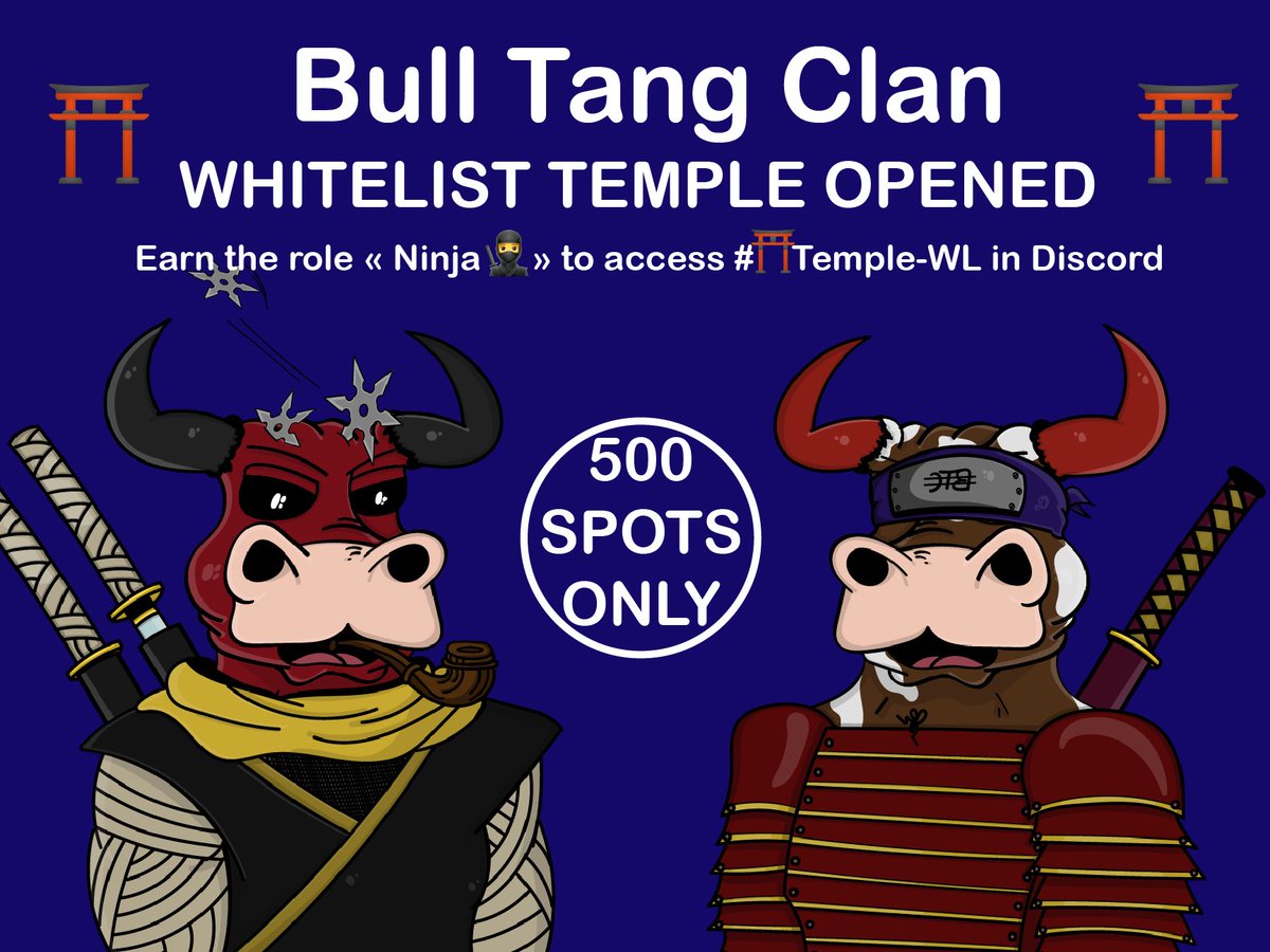 bulltangclan's tweet photo. 🏆BEER TANG GAMES HAVE STARTED 🏆

✅ Presale List closed (300/300)
📑 WhiteList opened (0/500)

📣 Join our https://t.co/yENRiCerT5

🎁Daily #NFTgiveaway #fanart #blindtest and many more contests 

🚀Only 500 spots! Hope you GMI🚀 https://t.co/mlqPtbKcAy