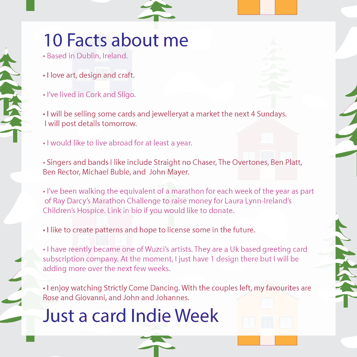Leesondesigns's tweet photo. 10 facts about me for @Justacard1 Indie week- celebrating and promoting small businesses. #keepcreative #irishdesign #justacard https://t.co/4T3i3H8UO6