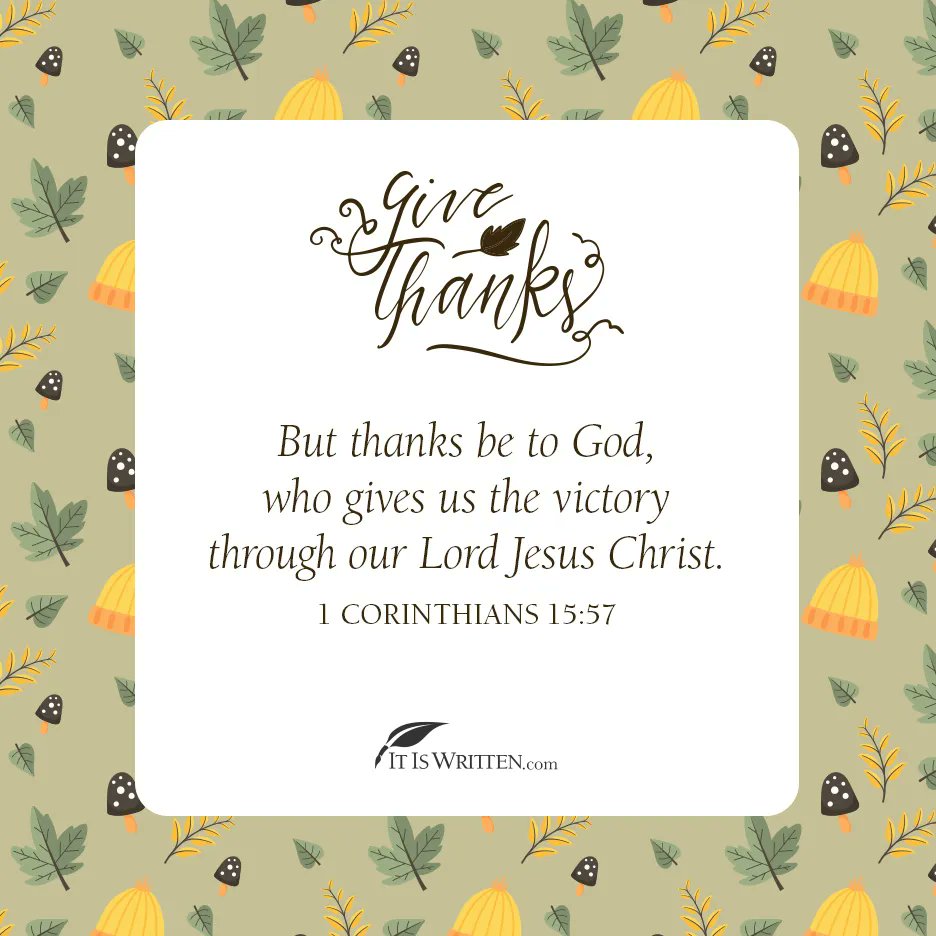 itiswritten's tweet photo. 🙌

#thanksgiving #Thanksgiving2021 #thankful #thanks #gratitude #thankGod #grateful  #itiswritten #VerseOfTheDay https://t.co/yGi8ABvv9d
