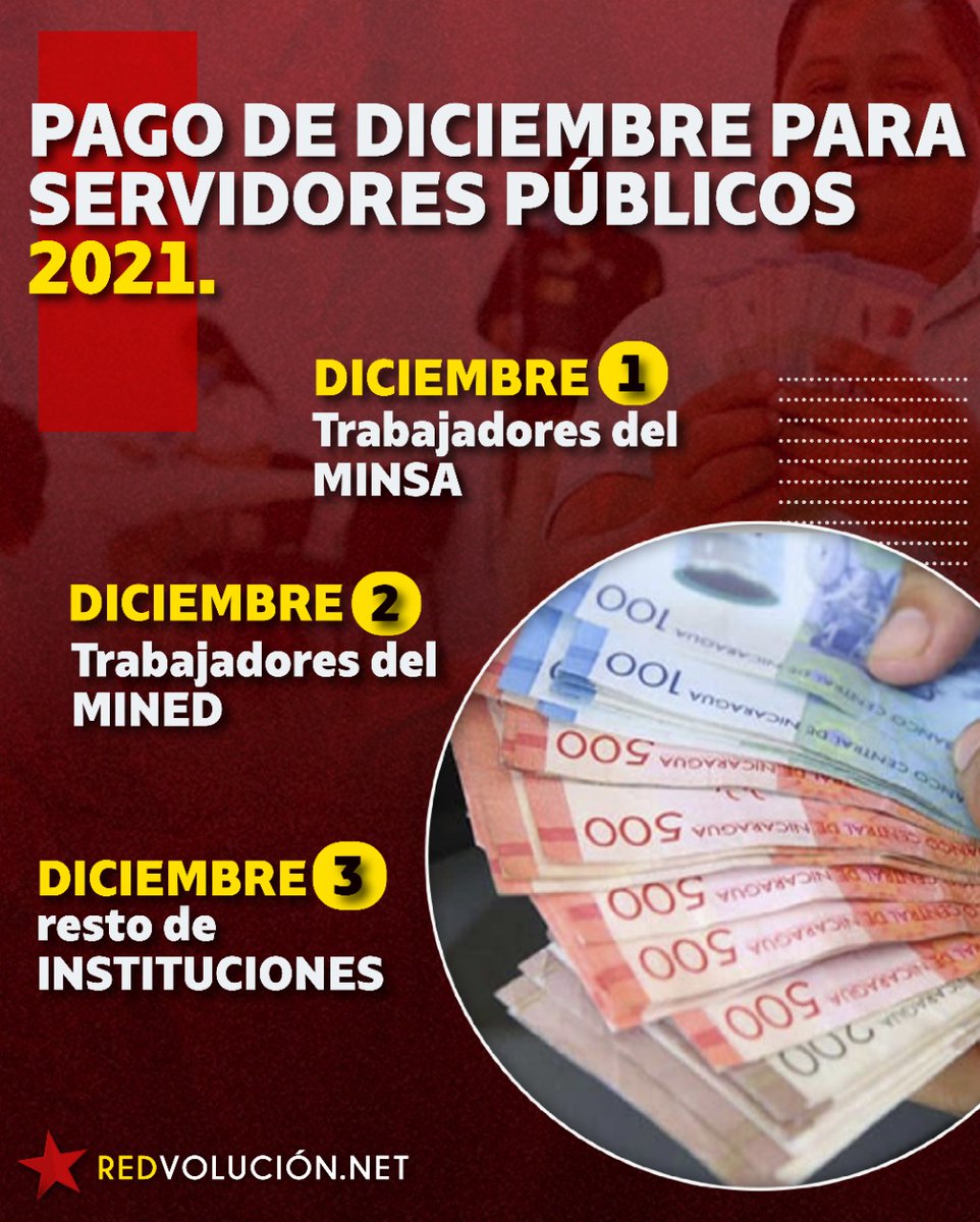 3_nicaragua's tweet photo. Estado de #Nicaragua garantizar el pago adelantado del mes de diciembre de los servidores públicos
#UnidosEnVictorias
#23Noviembre https://t.co/uVFPIfMBPK