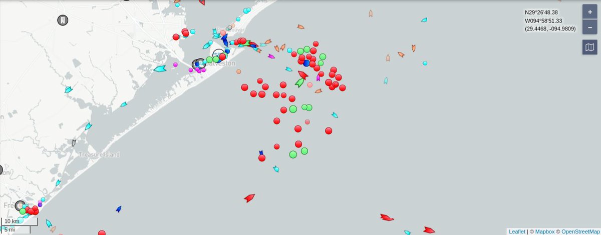 TheIntelFrog's tweet photo. Port Report 11/23 - Houston, Long Beach, LA, and Savannah thread
Port of Houston
Container ships at anchor - 10(-2)
Tanker ships at anchor - 38(-5)
#PortProblems #PortBacklog https://t.co/G6lsbtE4tu