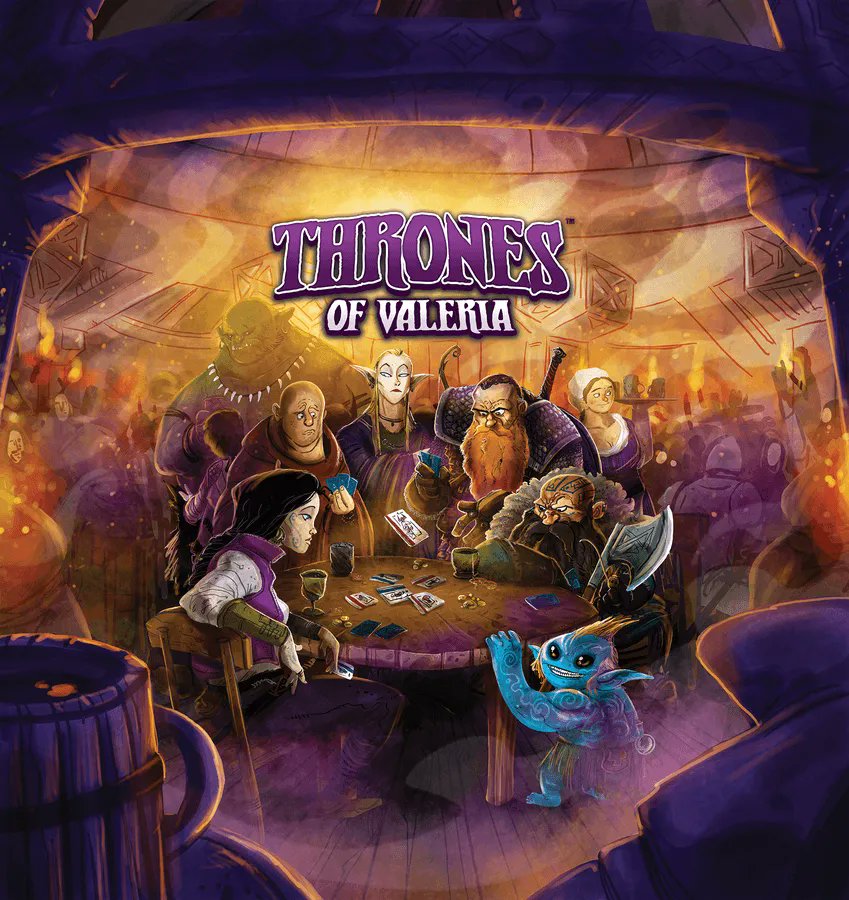 A card game like no other you say? Haa...those in the Taverns throughout Valeria certainly think so! 

Play your cards, shift the ranks, and gain the coins!!! This is what you'll need to reign victorious here. 

Thrones of Valeria is on Kickstarter now: buff.ly/3CLb4Yi
