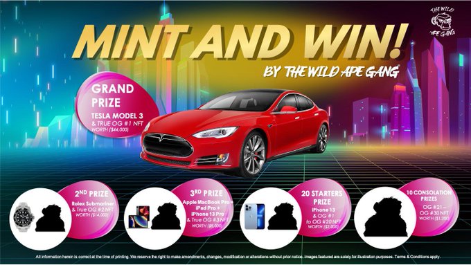 Check out let’s go @wildapegangnft is launching this coming Saturday. They're also be giving away over