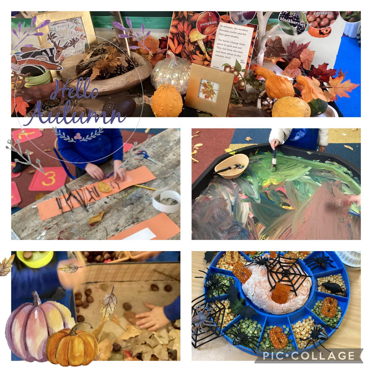 Southfieldseyfs's tweet photo. Autumn fun in Reception at Southfields. #learningthroughplay #curiosity #exploringautumn https://t.co/79JHWerzxb