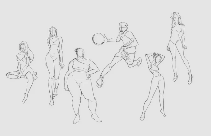 quick n dirty figure drawing studies here n there from the past few weeks ~  💃 