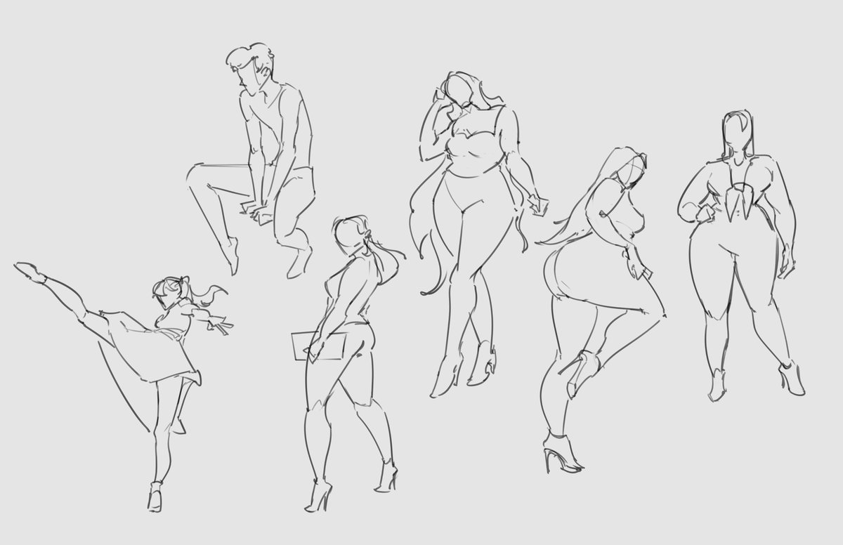 quick n dirty figure drawing studies here n there from the past few weeks ~  💃 