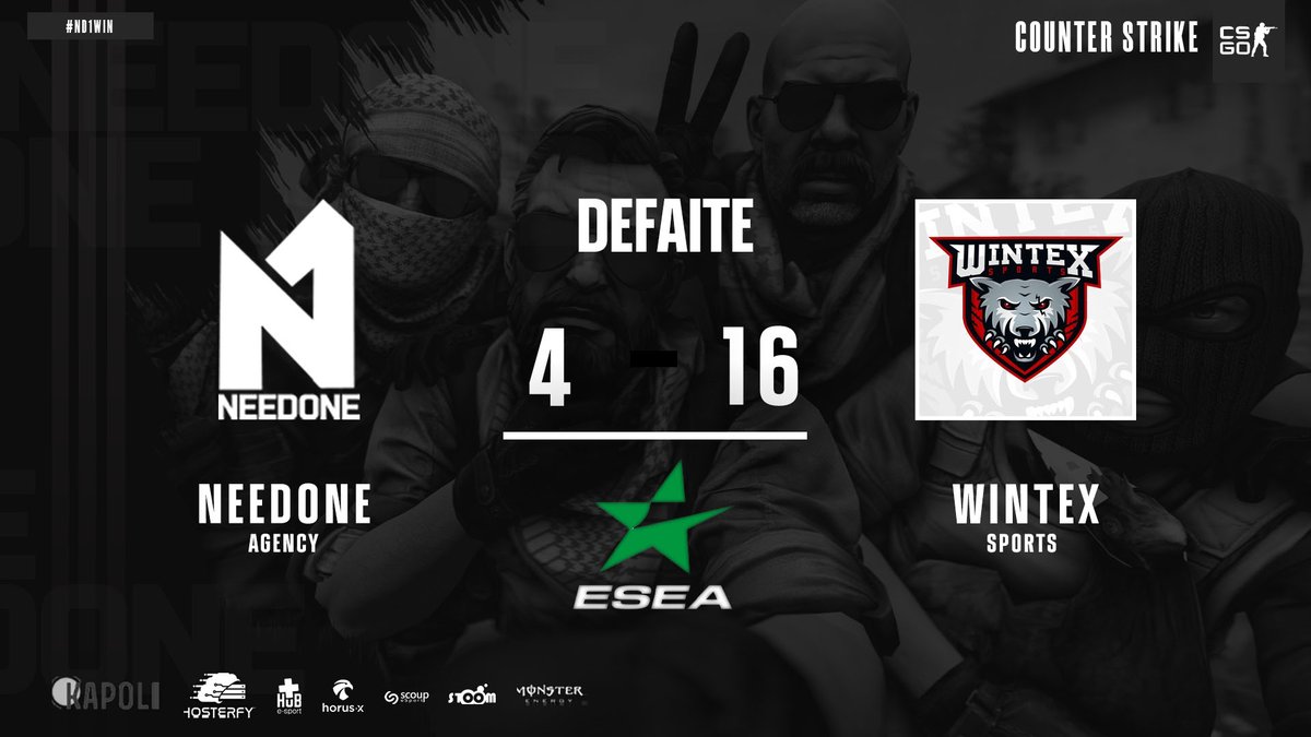 NeedONE_ND1's tweet image. #Results 

Our #TeamCSGO lost the eleventh match against 
@WintexSports 🇩🇪 @ESEA open
 
We are currently in 2-9, so it’s not over we believe in you and we’re behind you, go guys 👊

GGWp @WintexSports 🇩🇪 and GL for the rest of the competition 👊
