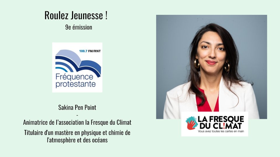 EtienneGras's tweet photo. 🌏🔥🌪️Climat, ateliers collaboratifs, transition, transports☔️💨🚧
Retrouvez l'interview de Sakina Pen Point, Animatrice de l'association @FresqueDuClimat pour un 9e épisode de l'émission «Roulez Jeunesse !» sur Fréquence Protestante 100.7FM https://t.co/MYAw6Jupbm https://t.co/DzEIiVAbyn