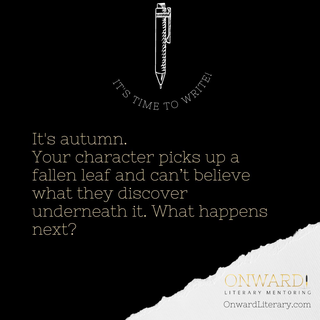 A very seasonal prompt this week. Sometimes using what's around you - for example, the seasonal events happening right outside your window - can be most fruitful. Let your mind wander this week with this prompt.🍁