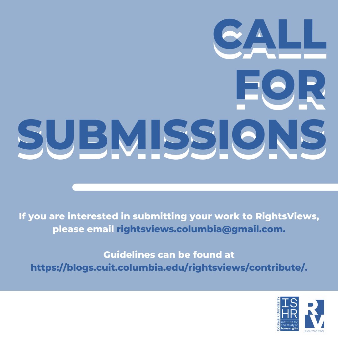 rightsviews's tweet photo. Interested in writing? Passionate about human rights issues? If so, RightsView is looking for guest submissions.

Check out our website for submission guidelines and more information.

#humanrights #journalism #blog #writing https://t.co/4muSvLqxcd